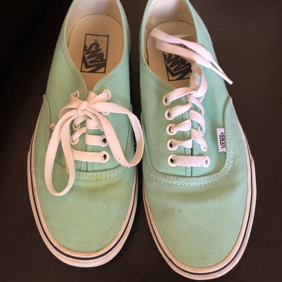 vans seafoam green shoes